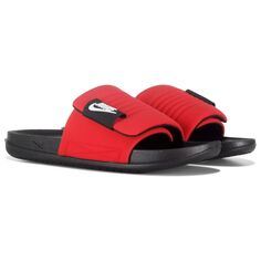 Мужские сандалии-шлепанцы с регулируемой подошвой для внеурочной зоны Nike, красный