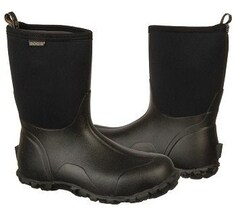 Мужские классические зимние ботинки средней водонепроницаемости Bogs, черный