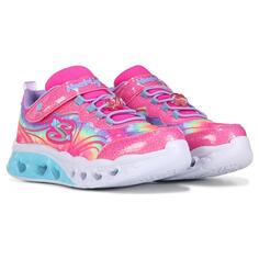 Детские кроссовки с подсветкой в виде сердечек Little/Big Kid Skechers, мультиколор