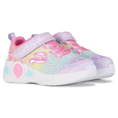 Детские кроссовки с подсветкой Princess Wishes для малышей/маленьких детей Skechers, мультиколор