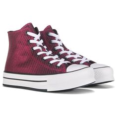 Детские высокие кеды Chuck Taylor All Star Lift Big Kid Converse, розовый