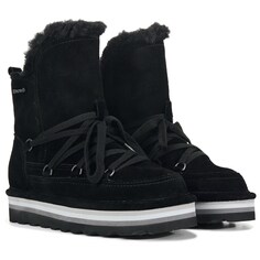 Детские водонепроницаемые зимние ботинки Mondi в стиле ретро для маленьких/больших детей Bearpaw, черный