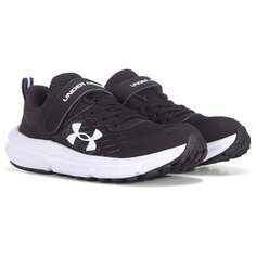 Детские беговые кроссовки Assert 10 среднего/широкого размера Little Kid Under Armour, черный