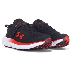 Детские беговые кроссовки Assert 10 среднего/широкого размера Little Kid Under Armour, черный