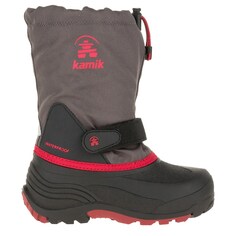 Детские водонепроницаемые зимние ботинки Waterbug 5 для маленьких/больших детей Kamik, цвет charcoal/red
