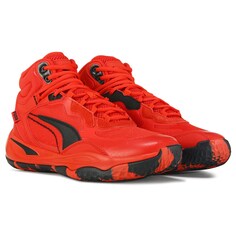 Детские баскетбольные кроссовки Playmaker Pro Mid Top Big Kid Puma, красный