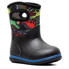 Детские классические водонепроницаемые зимние ботинки для малышей Bogs, черный
