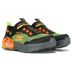 Детские кроссовки с подсветкой Dino Lights Little/Big Kid Skechers, черный