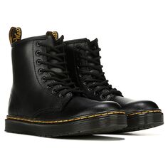 Детские ботинки Zavala Combat на шнуровке для маленьких/больших детей Dr. Martens, черный