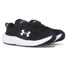 Детские беговые кроссовки Assert 10 среднего/широкого размера Little Kid Under Armour, черный