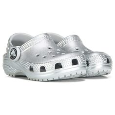 Детские классические сабо для малышей Crocs, серебряный