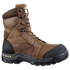 Мужские водонепроницаемые рабочие ботинки Rugged Flex 8 дюймов средней/широкой толщины Carhartt, коричневый