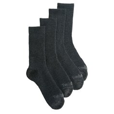 Набор из 4 мужских шерстяных носков в рубчик с мягкой подкладкой Timberland, черный