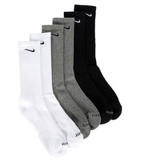 Набор из 6 мужских больших носков на каждый день с мягкой подушкой Nike, черный