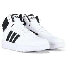 Детские высокие кроссовки Hoops 3 Little/Big Kid Adidas, белый