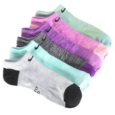 Набор из 6 женских легких носков-невидимок на каждый день Nike, мультиколор