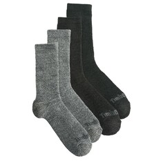 Набор из 4 мужских шерстяных носков в рубчик с мягкой подкладкой Timberland, коричневый