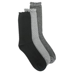 Набор из 3 женских носков с зубчатым краем Bearpaw, серый