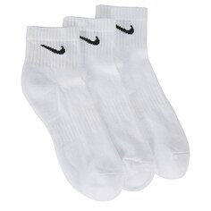 Комплект из 3 мужских носков на каждый день больших размеров с подушкой до щиколотки Nike, белый