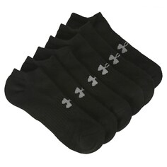 Набор из 6 мужских хлопковых тренировочных носков-невидимок Under Armour, черный