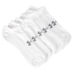 Набор из 6 мужских хлопковых тренировочных носков-невидимок Under Armour, белый