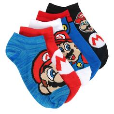 Набор из 5 детских носков-невидимок Nintendo Super Mario Highpoint, мультиколор
