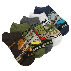 Комплект из 5 детских носков-невидимок мелового цвета Jurassic World Camp Highpoint, мультиколор