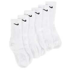 Набор из 6 детских носков среднего размера с мягкой подкладкой на каждый день Nike, белый