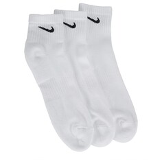 Набор из 3 мужских носков больших размеров на каждый день с подушечкой до щиколотки Nike, белый