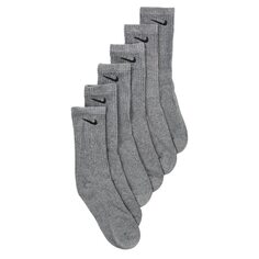 Набор из 6 мужских больших носков с мягкой подкладкой на каждый день Nike, серый