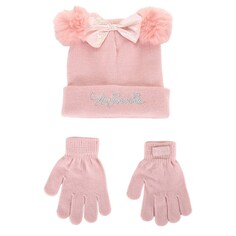 Детский комплект шапки и перчаток с Минни Маус Minnie Mouse, розовый