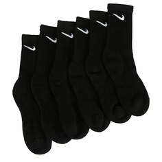 Набор из 6 детских носков среднего размера с мягкой подкладкой на каждый день Nike, черный