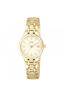 Женские классические часы из нержавеющей стали с браслетом Eco-Drive - Ew1262-55P Citizen, желтый