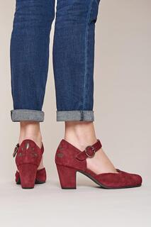 Женские замшевые туфли на блочном каблуке Mulvany Moshulu, красный