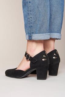Женские замшевые туфли на блочном каблуке Mulvany Moshulu, черный