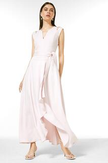 Компактное платье миди с водопадом из эластичной вискозы Karen Millen, розовый