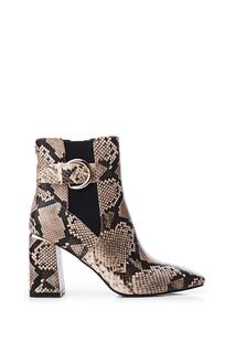 Ботинки на каблуке &apos;Kailee&apos; со змеиным принтом Moda In Pelle, обнаженная