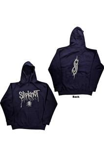 Пуловер с капюшоном и брызгами крови Slipknot, темно-синий