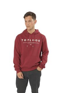 Пуловеры с капюшоном, повседневная спортивная одежда с длинными рукавами и обычным кроем TopLook London, красный
