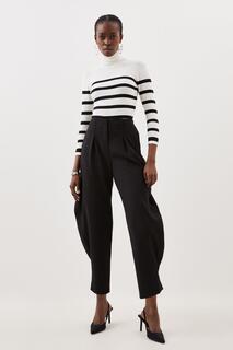 Компактные эластичные брюки прямого кроя на заказ Karen Millen, черный