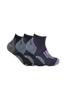 3 пары велосипедных носков до щиколотки, спортивные носки с подкладкой на пятке Sock Snob, черный