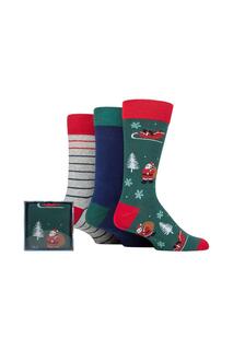 3 пары носков в подарочной упаковке Winter Wonderland Christmas Cube SOCKSHOP Wild Feet, мультиколор
