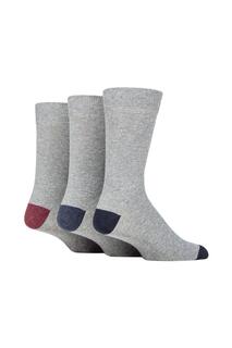 3 пары носков из 100% переработанного хлопка на пятке и носке SOCKSHOP TORE, серый