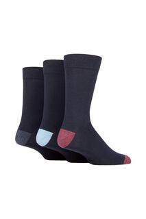 3 пары носков из 100% переработанного хлопка на пятке и носке SOCKSHOP TORE, синий