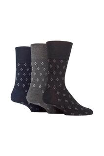 3 пары носков с узором Argyle и в полоску SOCKSHOP Gentle Grip, черный