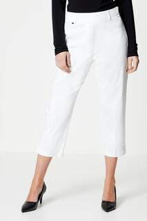 Укороченные эластичные брюки Petite с боковой молнией Wallis, белый