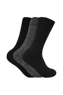3 пары походных носков на мягкой подошве для ботинок Sock Snob, серый