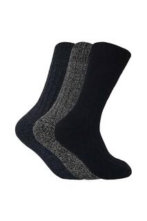 3 пары походных носков на мягкой подошве для ботинок Sock Snob, синий