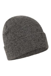 Шапка-бини «Компас» Толстая вязаная теплая легкая зимняя шапка Mountain Warehouse, черный