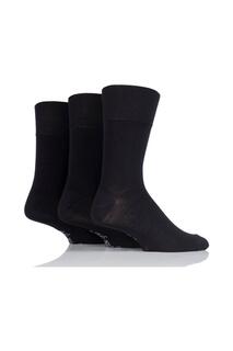 3 пары простых бамбуковых носков SOCKSHOP Gentle Grip, черный